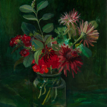 Rood bloemstilleven