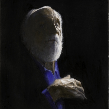 Verdwijnend zelfportret, 2023. Olieverf op doek, 60 x 50 cm