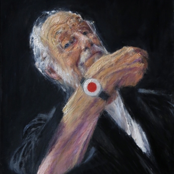 Zelfportret met alarmeringsknop