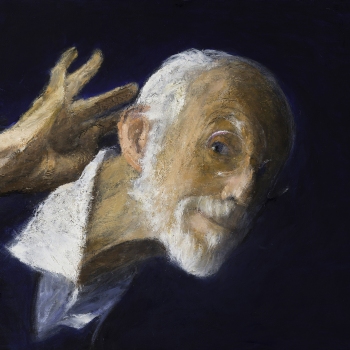 Zelfportret, luisterend