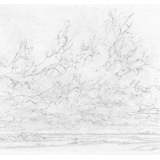 De donkere kanten van de wolkenflarden.